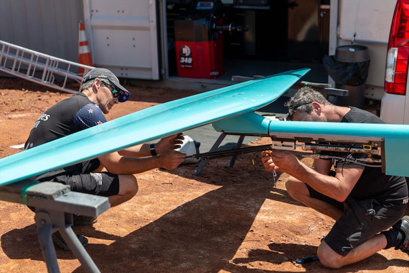 Horonuku - Emirates Team New Zealand's land yacht designed to beat the wind powered land speed world record attempt at South Australia's Lake Gairdner photo copyright Emirates Team New Zealand taken at Royal New Zealand Yacht Squadron and featuring the Land Yacht class