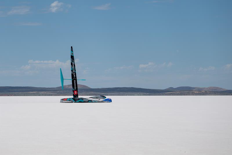 `Horonuku` Emirates Team New Zealand's wind powered land speed World Record land yacht attempt at South Australia's Lake Gairdner - photo © Emirates Team NZ/James Somerset