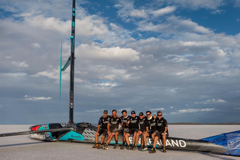 Emirates Team New Zealand's wind powered land speed world record attempt at South Australia's Lake Gairdner - December 11, 2022 photo copyright Emirates Team New Zealand/James Somerset taken at Royal New Zealand Yacht Squadron and featuring the Land Yacht class