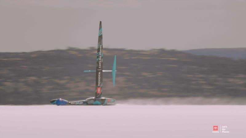 Emirates Team New Zealand and Glenn Ashby's World Record Run of 222.43km/h in Horonuku photo copyright Emirates Team New Zealand taken at  and featuring the Land Yacht class