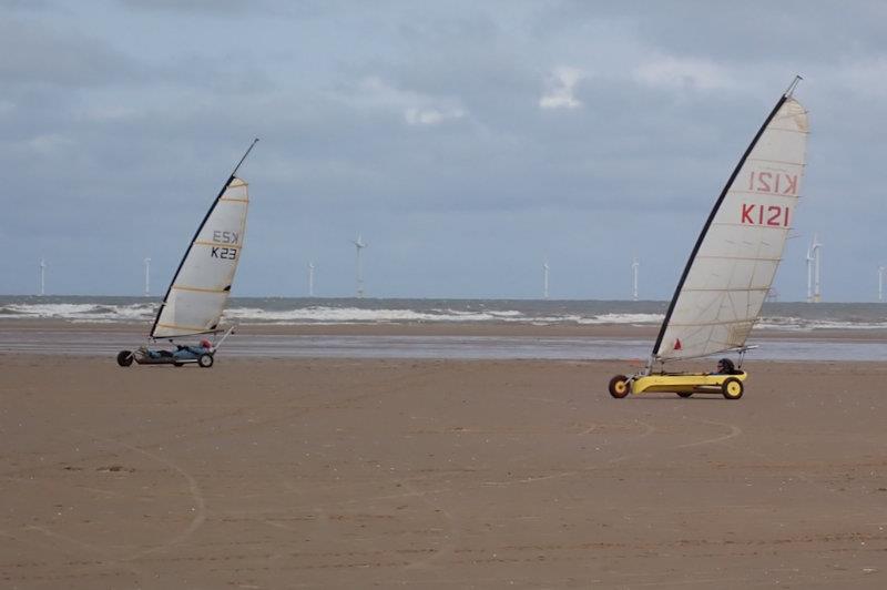 BFSLYC Landyacht Series event at Hoylake photo copyright Gareth Rowlands taken at Wirral Sand Yacht Club and featuring the Land Yacht class