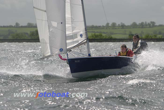 Full on breeze and a few dismastings during the Lark Inlands at Bristol photo copyright Mike Rice / www.fotoboat.com taken at Bristol Corinthian Yacht Club and featuring the Lark class