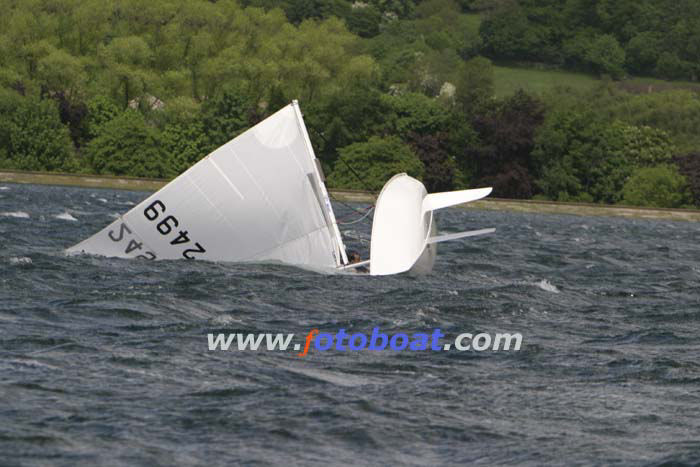 Full on breeze and a few dismastings during the Lark Inlands at Bristol photo copyright Mike Rice / www.fotoboat.com taken at Bristol Corinthian Yacht Club and featuring the Lark class