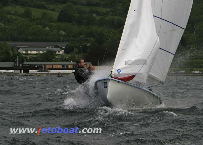 Full on breeze and a few dismastings during the Lark Inlands at Bristol photo copyright Mike Rice / www.fotoboat.com taken at Bristol Corinthian Yacht Club and featuring the Lark class