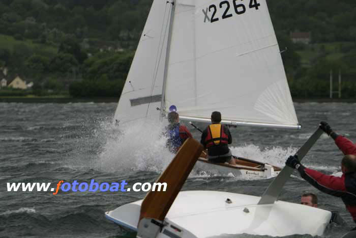 Full on breeze and a few dismastings during the Lark Inlands at Bristol photo copyright Mike Rice / www.fotoboat.com taken at Bristol Corinthian Yacht Club and featuring the Lark class