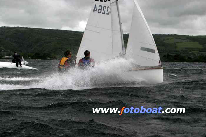 Full on breeze and a few dismastings during the Lark Inlands at Bristol photo copyright Mike Rice / www.fotoboat.com taken at Bristol Corinthian Yacht Club and featuring the Lark class