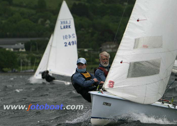 Full on breeze and a few dismastings during the Lark Inlands at Bristol photo copyright Mike Rice / www.fotoboat.com taken at Bristol Corinthian Yacht Club and featuring the Lark class