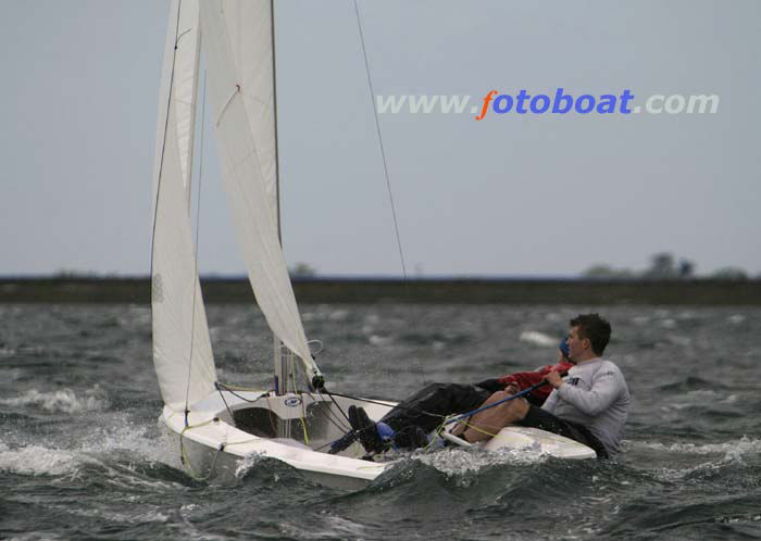 Full on breeze and a few dismastings during the Lark Inlands at Bristol photo copyright Mike Rice / www.fotoboat.com taken at Bristol Corinthian Yacht Club and featuring the Lark class