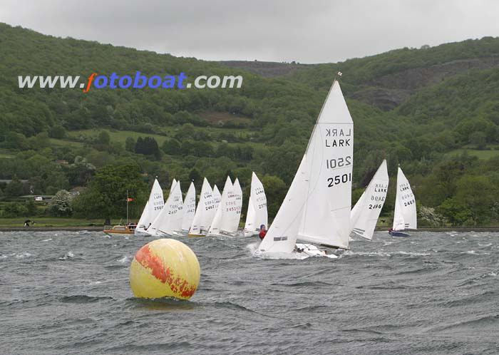 Full on breeze and a few dismastings during the Lark Inlands at Bristol photo copyright Mike Rice / www.fotoboat.com taken at Bristol Corinthian Yacht Club and featuring the Lark class