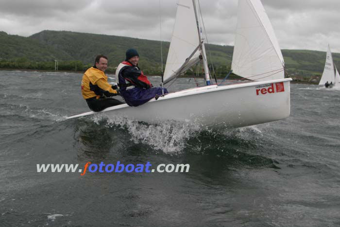 Full on breeze and a few dismastings during the Lark Inlands at Bristol photo copyright Mike Rice / www.fotoboat.com taken at Bristol Corinthian Yacht Club and featuring the Lark class