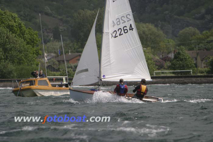 Full on breeze and a few dismastings during the Lark Inlands at Bristol photo copyright Mike Rice / www.fotoboat.com taken at Bristol Corinthian Yacht Club and featuring the Lark class