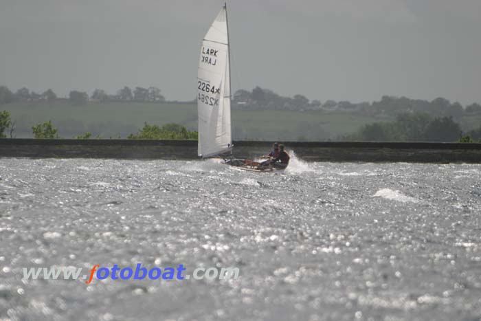 Full on breeze and a few dismastings during the Lark Inlands at Bristol photo copyright Mike Rice / www.fotoboat.com taken at Bristol Corinthian Yacht Club and featuring the Lark class