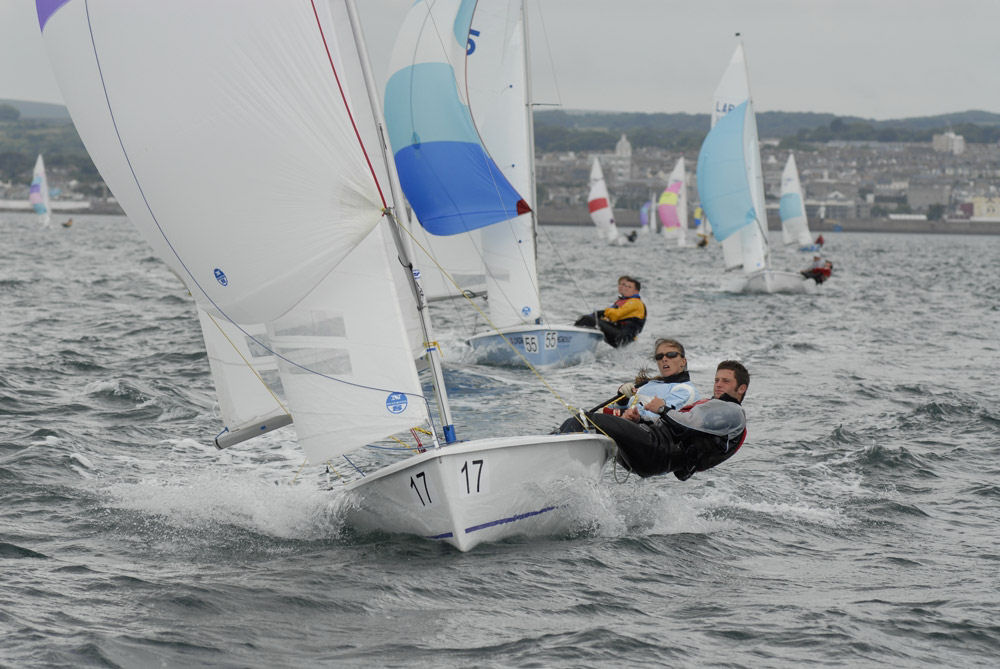 Lighter winds on day two of the 2006 Lark nationals at Penzance photo copyright Lee Whitehead / www.photolounge.co.uk taken at Penzance Sailing Club and featuring the Lark class