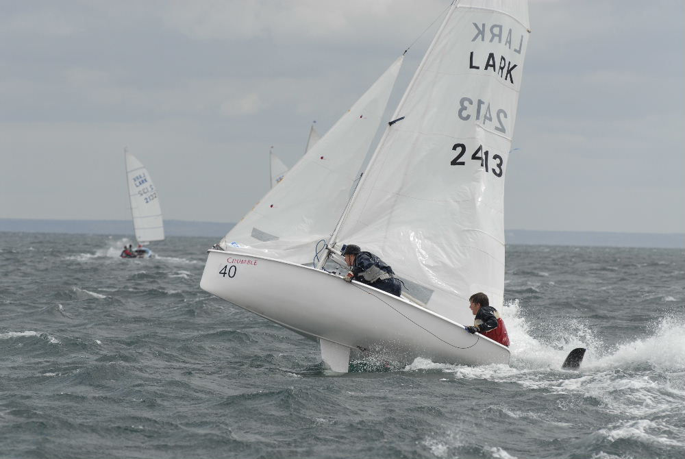 A windy start to the 2006 Lark nationals at Penzance photo copyright Lee Whitehead / www.photolounge.co.uk taken at Penzance Sailing Club and featuring the Lark class