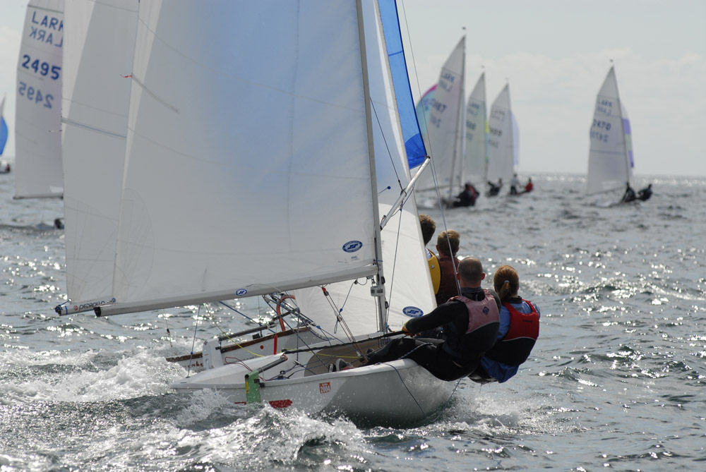 The racing continues at the Lark nationals on day three photo copyright Lee Whitehead / www.photolounge.co.uk taken at Penzance Sailing Club and featuring the Lark class