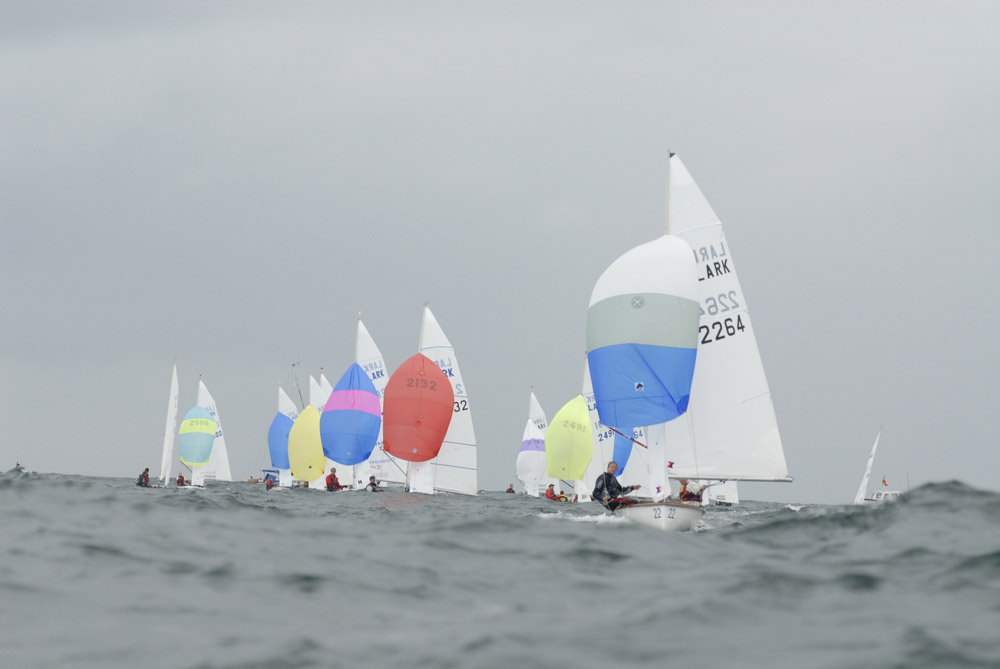 A bit of everything on day four of the Lark nationals at Penzance photo copyright Lee Whitehead / www.photolounge.co.uk taken at Penzance Sailing Club and featuring the Lark class