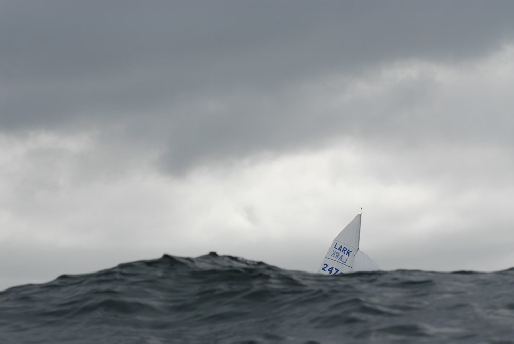 A bit of everything on day four of the Lark nationals at Penzance photo copyright Lee Whitehead / www.photolounge.co.uk taken at Penzance Sailing Club and featuring the Lark class