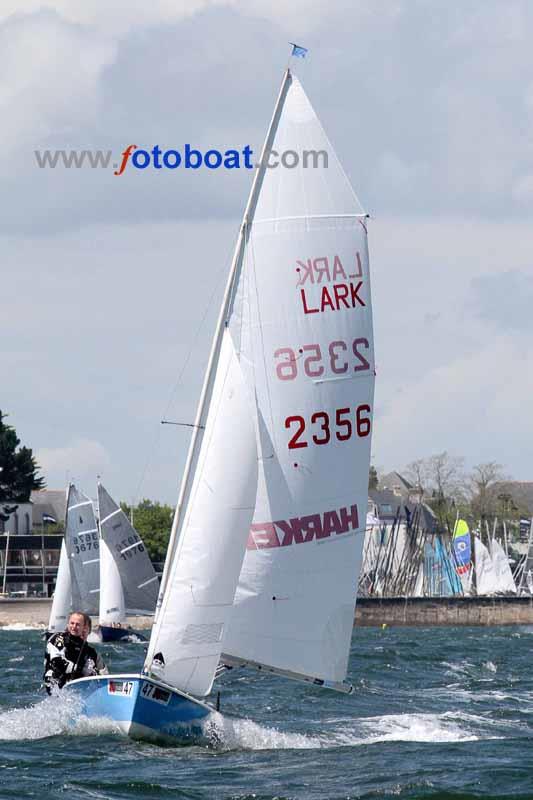 Lark racing at Carnac in 2014 photo copyright John Murrell / www.fotoboat.com taken at Yacht Club de Carnac and featuring the Lark class