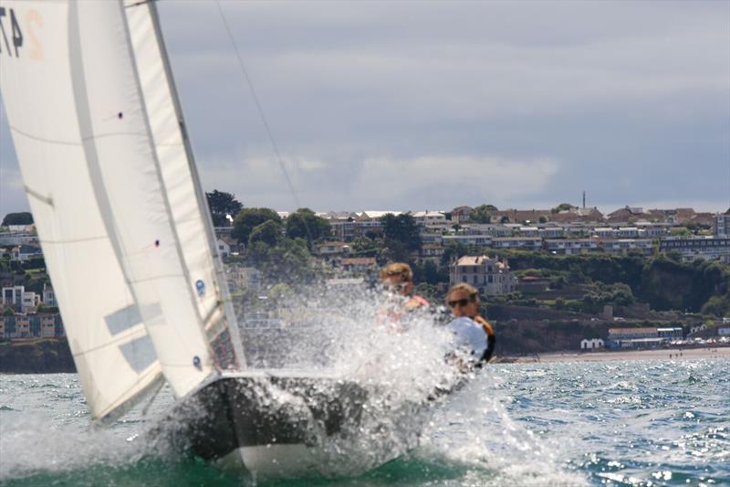 Racing during the 2017 GJW Direct Lark Nationals at Brixham photo copyright Gareth Fudge taken at  and featuring the Lark class