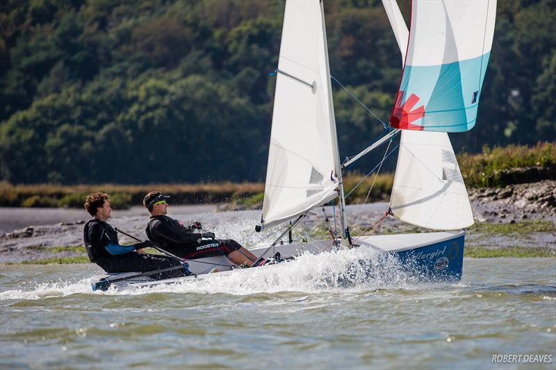 Larks at the Waldringfield Cartoon Open photo copyright Robert Deaves taken at Waldringfield Sailing Club and featuring the Lark class