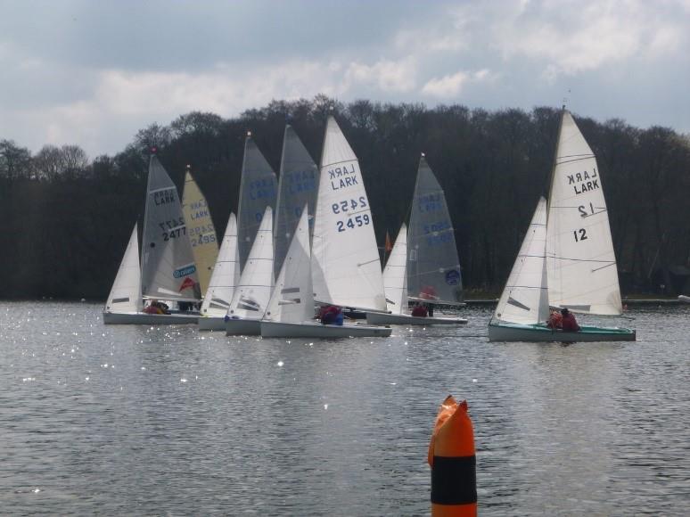 Larks at Frensham photo copyright Clive Eplett taken at Frensham Pond Sailing Club and featuring the Lark class