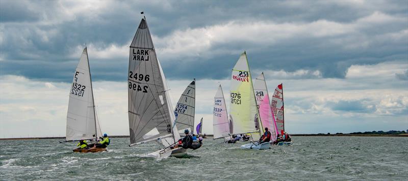 Larks at the 2019 Lymington Dinghy Regatta photo copyright RLymYC taken at Royal Lymington Yacht Club and featuring the Lark class