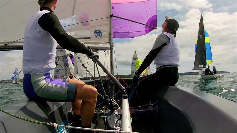 Larks at the 2019 Lymington Dinghy Regatta photo copyright Sue Firth taken at Royal Lymington Yacht Club and featuring the Lark class