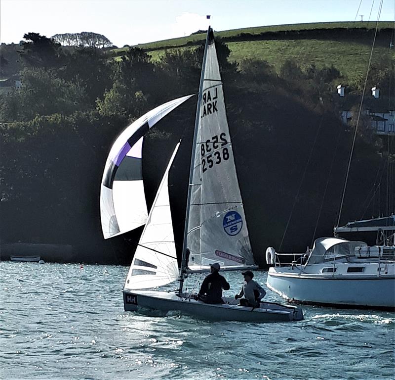 Nigel Hufton & Dougal Scott win the Salcombe Lark Open photo copyright Graham Cranford Smith taken at Salcombe Yacht Club and featuring the Lark class