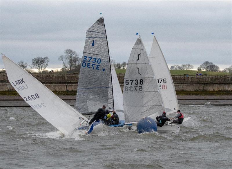 Blithfield Barrel racing photo copyright Iain Ferguson taken at Blithfield Sailing Club and featuring the Lark class