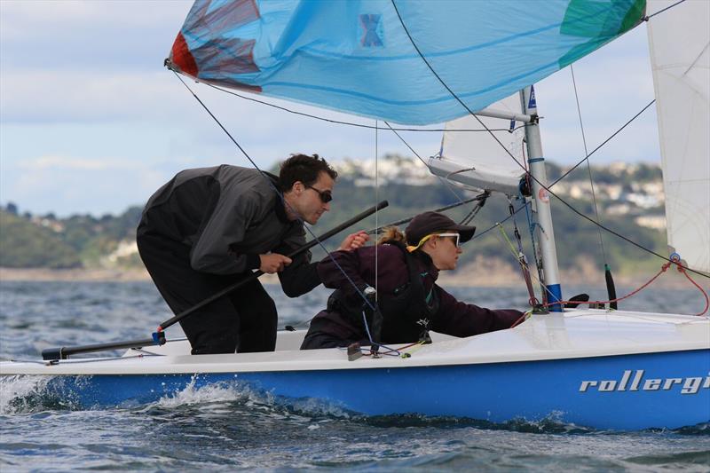 Harry Pynn & Gemma Cook photo copyright Gareth Fudge / www.boatographic.co.uk taken at Brixham Yacht Club and featuring the Lark class