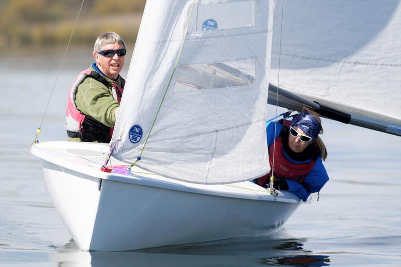 Nigel and Fiona Denchfield won all three fast handicap races in their Lark in Week 3 of the Grafham Water SC Restart Series photo copyright Paul Sanwell / OPP taken at Grafham Water Sailing Club and featuring the Lark class