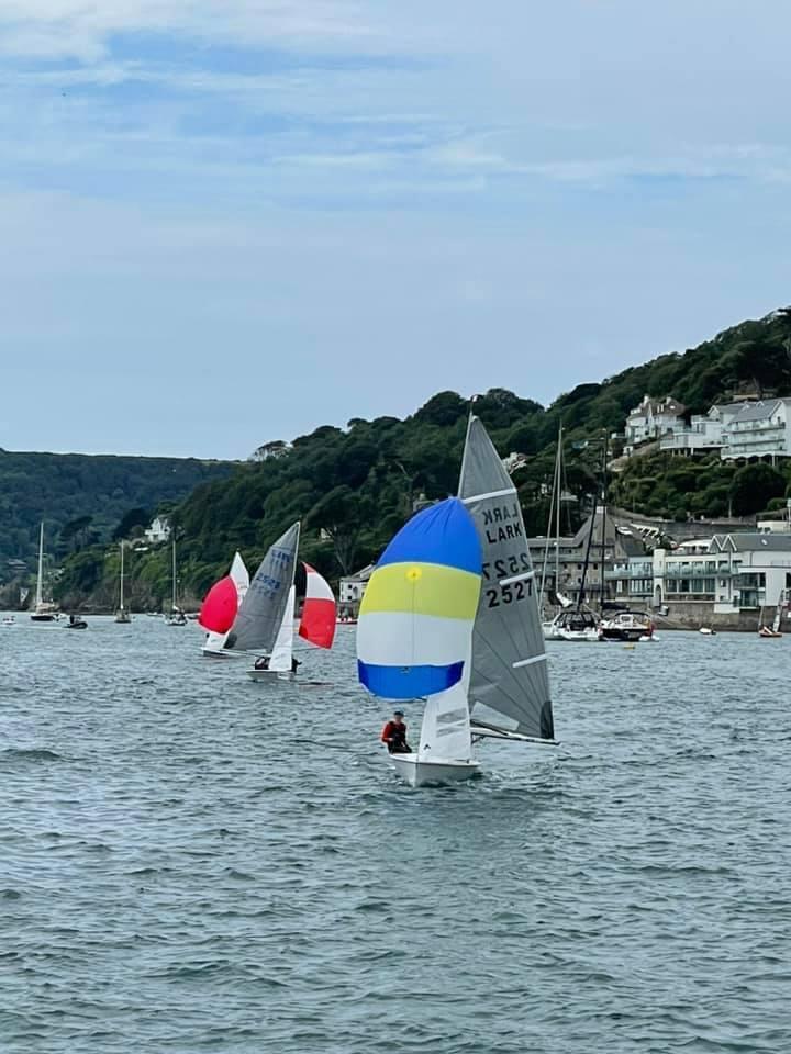 Larks at the Salcombe Gin Regatta photo copyright Flora Winter taken at Salcombe Yacht Club and featuring the Lark class