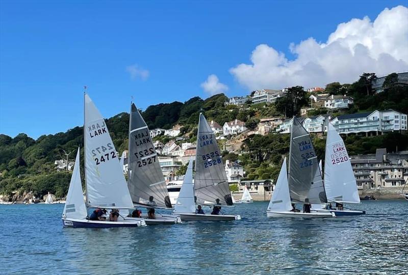 Larks at the Salcombe Gin Regatta photo copyright Flora Winter taken at Salcombe Yacht Club and featuring the Lark class