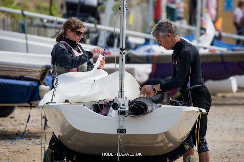 Tim Fells in the Musto Lark National Championships 2021 photo copyright Robert Deaves / www.robertdeaves.uk taken at Rock Sailing and Waterski Club and featuring the Lark class