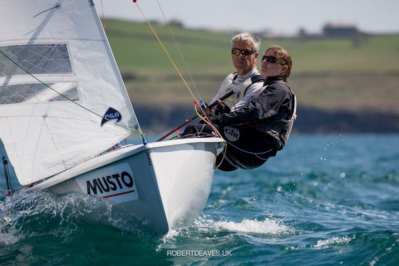 Tim Fells in the Musto Lark National Championships 2021 photo copyright Robert Deaves / www.robertdeaves.uk taken at Rock Sailing and Waterski Club and featuring the Lark class