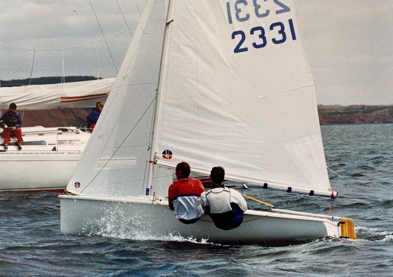 Tim Fells and Jerry Eplett winning the Lark Nationals at Exe in 1997 photo copyright Champion taken at Exe Sailing Club and featuring the Lark class