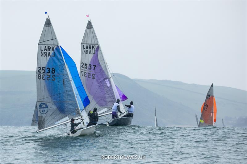 Lark Open at Rock day 2 photo copyright Robert Deaves / www.robertdeaves.uk taken at Rock Sailing and Waterski Club and featuring the Lark class