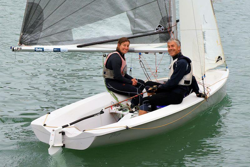Tim Fells and Fran Gifford in race 4 of the Salcombe YC Midweek Spring Series photo copyright Lucy Burn taken at Salcombe Yacht Club and featuring the Lark class
