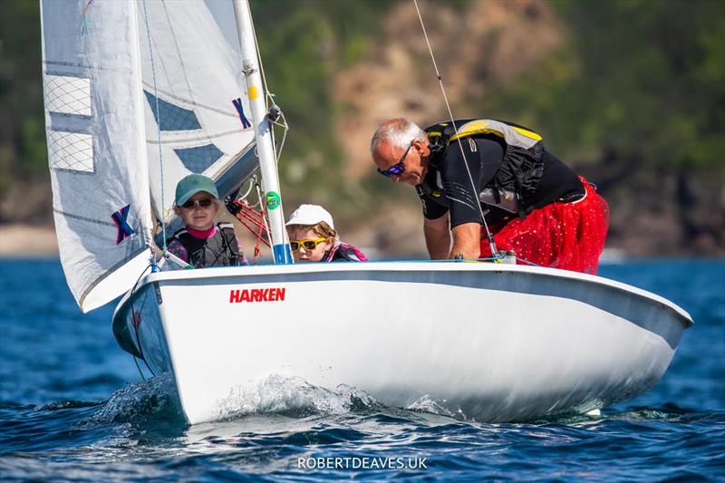 Day 3 of the Musto Lark Nationals at Pentewan photo copyright Robert Deaves / www.robertdeaves.uk taken at Pentewan Sands Sailing Club and featuring the Lark class