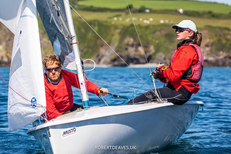 Day 3 of the Musto Lark Nationals at Pentewan photo copyright Robert Deaves / www.robertdeaves.uk taken at Pentewan Sands Sailing Club and featuring the Lark class