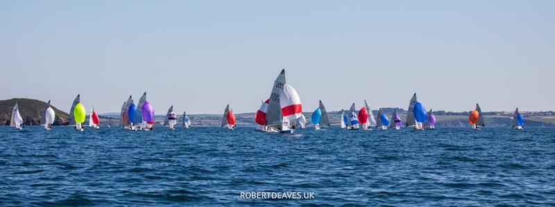 Day 3 of the Musto Lark Nationals at Pentewan photo copyright Robert Deaves / www.robertdeaves.uk taken at Pentewan Sands Sailing Club and featuring the Lark class