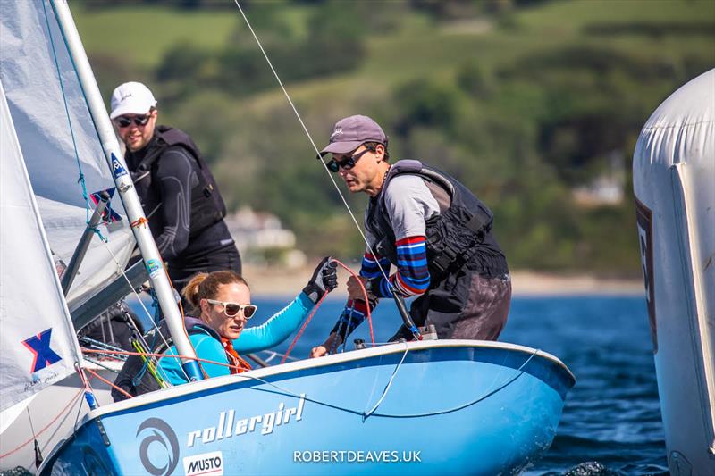 Day 3 of the Musto Lark Nationals at Pentewan photo copyright Robert Deaves / www.robertdeaves.uk taken at Pentewan Sands Sailing Club and featuring the Lark class