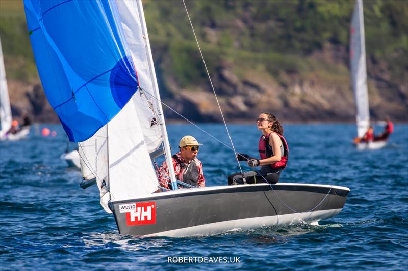 Day 3 of the Musto Lark Nationals at Pentewan photo copyright Robert Deaves / www.robertdeaves.uk taken at Pentewan Sands Sailing Club and featuring the Lark class