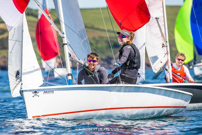 Day 3 of the Musto Lark Nationals at Pentewan photo copyright Robert Deaves / www.robertdeaves.uk taken at Pentewan Sands Sailing Club and featuring the Lark class