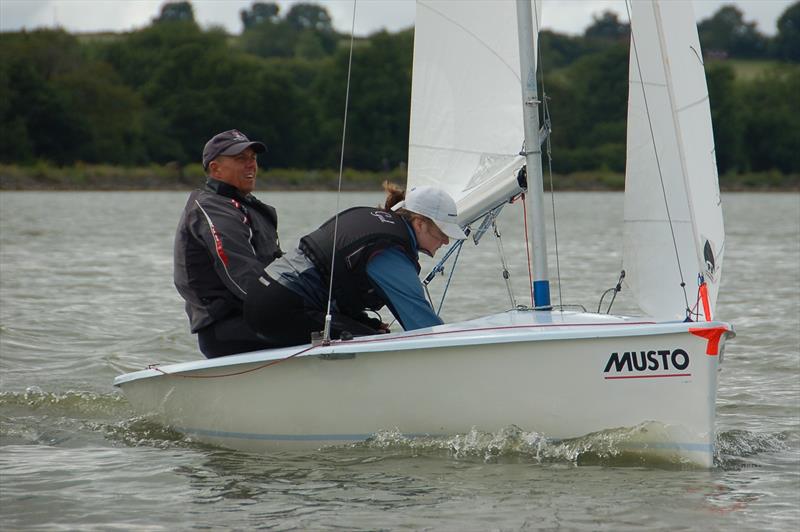 Champions Matt White and Marion Enkel during the Lark Inlands at Banbury photo copyright Craig Eady taken at Banbury Sailing Club and featuring the Lark class
