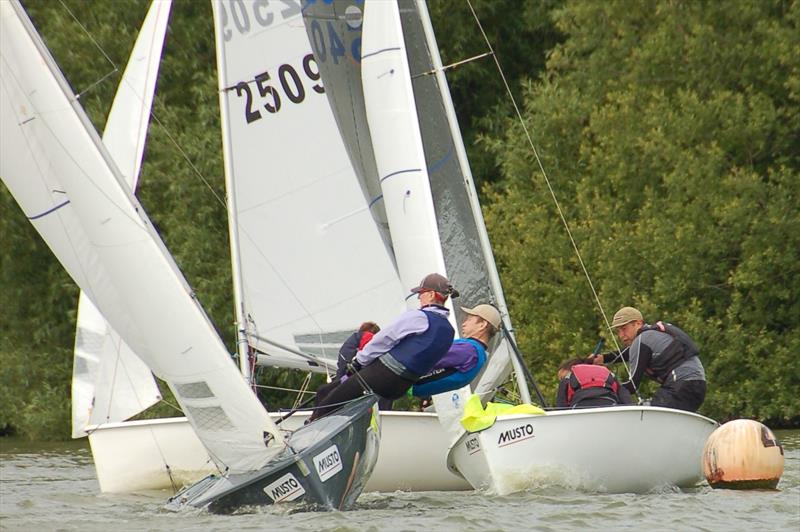 Tight racing during the Lark Inlands at Banbury photo copyright Craig Eady taken at Banbury Sailing Club and featuring the Lark class