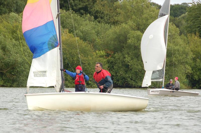 Steve Burgoine with son Coen during the Lark Inlands at Banbury photo copyright Craig Eady taken at Banbury Sailing Club and featuring the Lark class