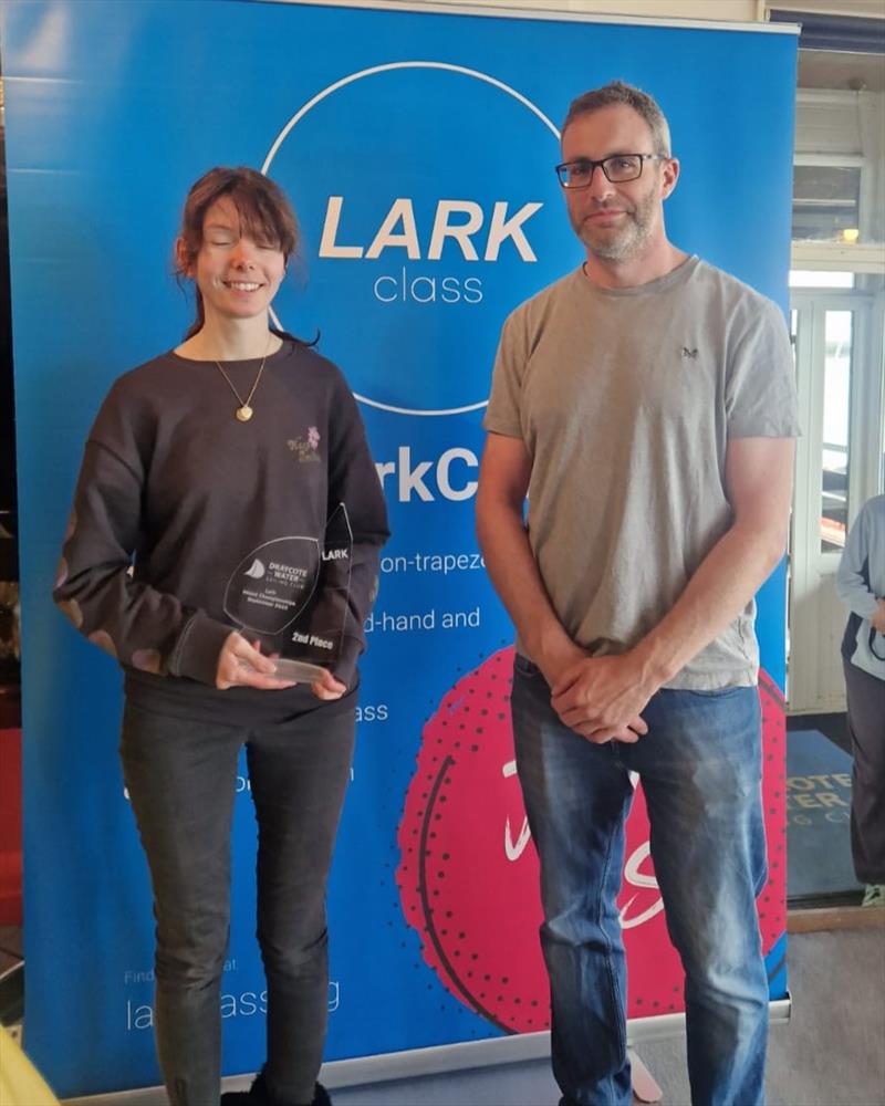 Ed Bradburn and Holly Evans finish 2nd in the Lark Inlands at Draycote Water photo copyright Tegwyn Tricker taken at Draycote Water Sailing Club and featuring the Lark class