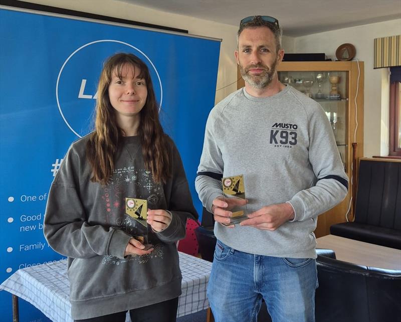 Ed Bradburn and Holly Evans finish 2nd in the Craftinsure Lark Open at Shustoke photo copyright Shustoke Sailing Club taken at Shustoke Sailing Club and featuring the Lark class