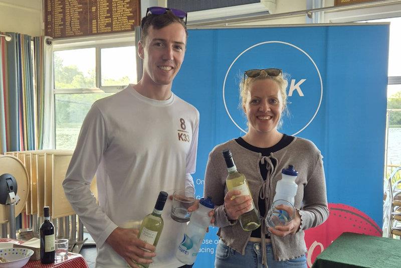 Ollie Goodhead and Katie Keith, second overall - Craftinsure Lark class Frank Carter trophy at Frensham Pond - photo © Tom Clifford